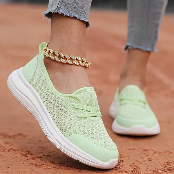 Scarpe ortopediche da donna in rete con suola morbida per comfort quotidiano e supporto durante la camminata-VISOTKI