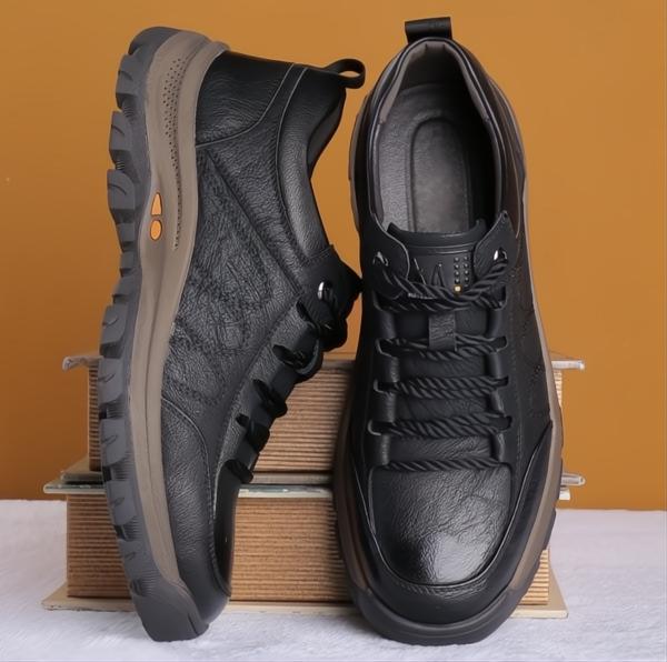 Scarpe ortopediche da uomo in pelle, comode e resistenti per uso quotidiano-VISOTKI