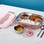Scatola pranzo termica in acciaio inossidabile con chiusura ermetica - Contenitore per pasti in movimento-VISOTKI