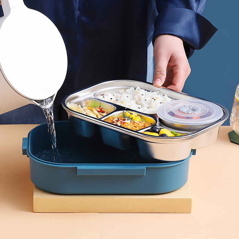 Scatola pranzo termica in acciaio inossidabile con chiusura ermetica - Contenitore per pasti in movimento-VISOTKI