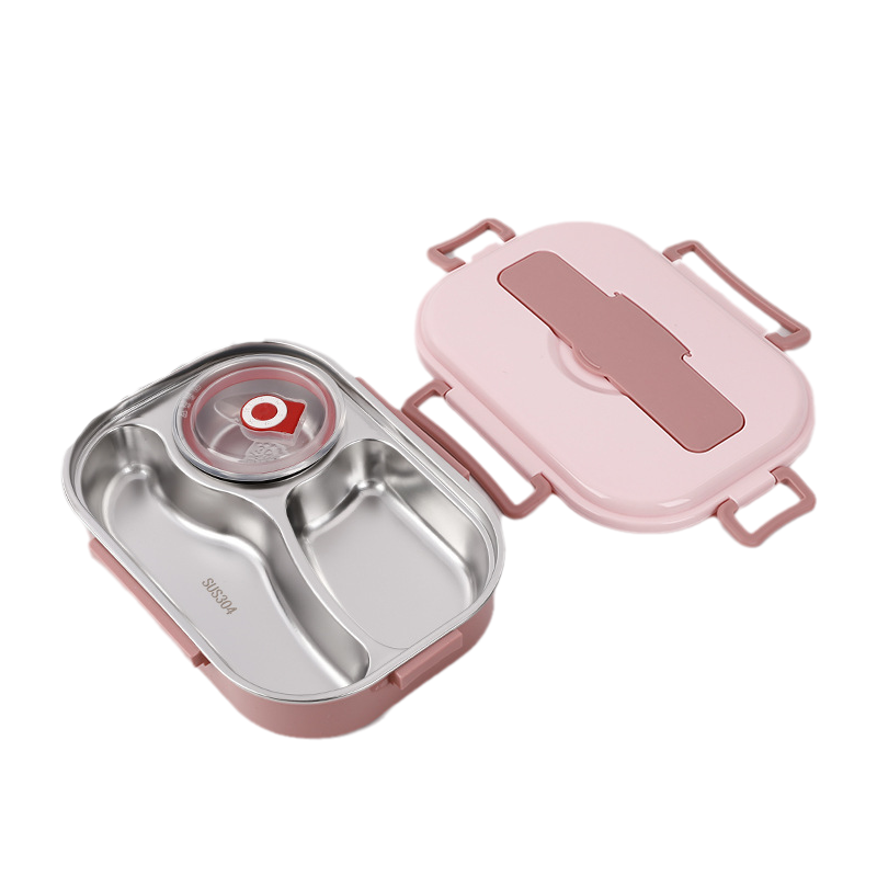 Scatola pranzo termica in acciaio inox con chiusura ermetica per pasti in movimento-VISOTKI