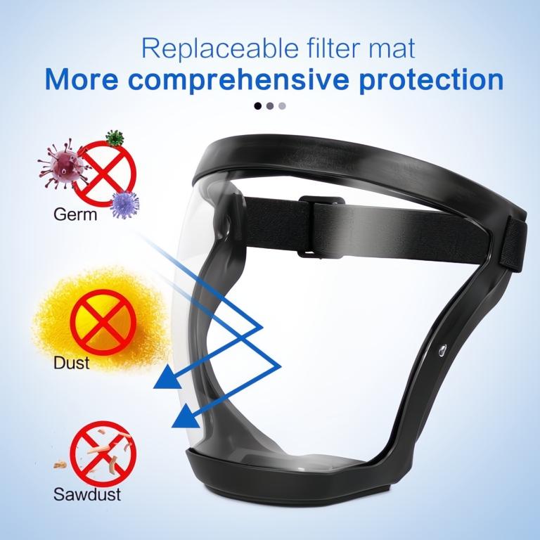 Schermo Faciale Antifog in Plastica Trasparente per Protezione Viso durante Attività Professionali e Ricreative-VISOTKI