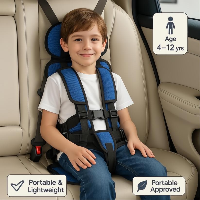 Seggiolino da Viaggio Compatto per Bambini in Tessuto Leggero - Design Ergonomico per Trasporti Facili e Sicuri-VISOTKI