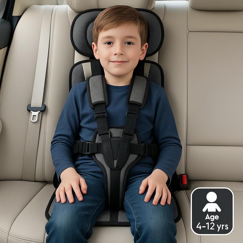 Seggiolino da Viaggio Compatto per Bambini in Tessuto Leggero - Design Ergonomico per Trasporti Facili e Sicuri-VISOTKI