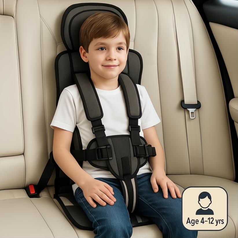 Seggiolino da Viaggio Compatto per Bambini in Tessuto Leggero - Design Ergonomico per Trasporti Facili e Sicuri-VISOTKI