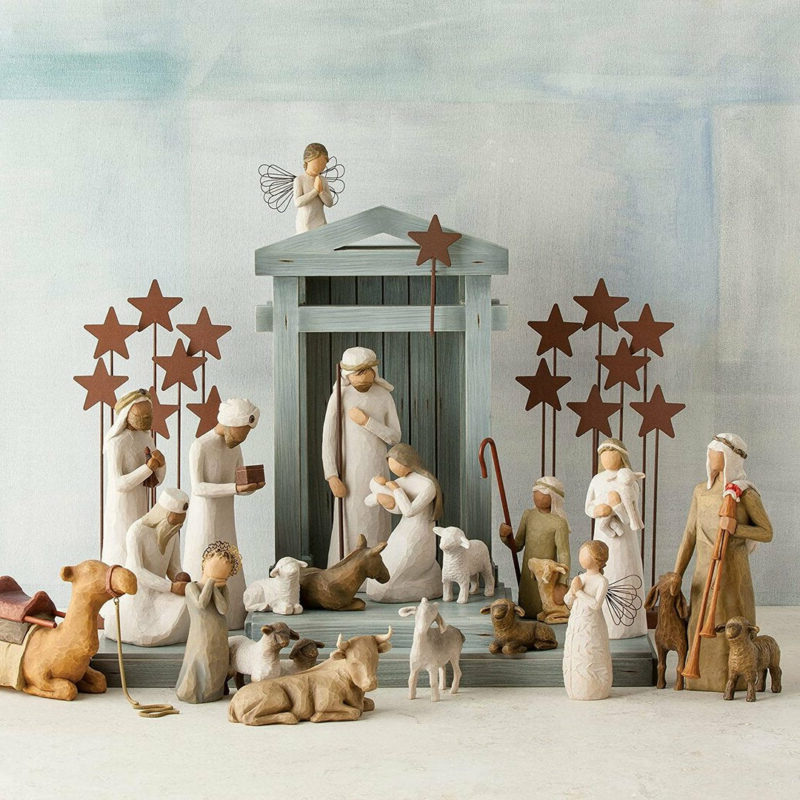 Set Presepe 20 Pezzi in Legno - Decorazioni Natalizie Tradizionali per Presepi-VISOTKI