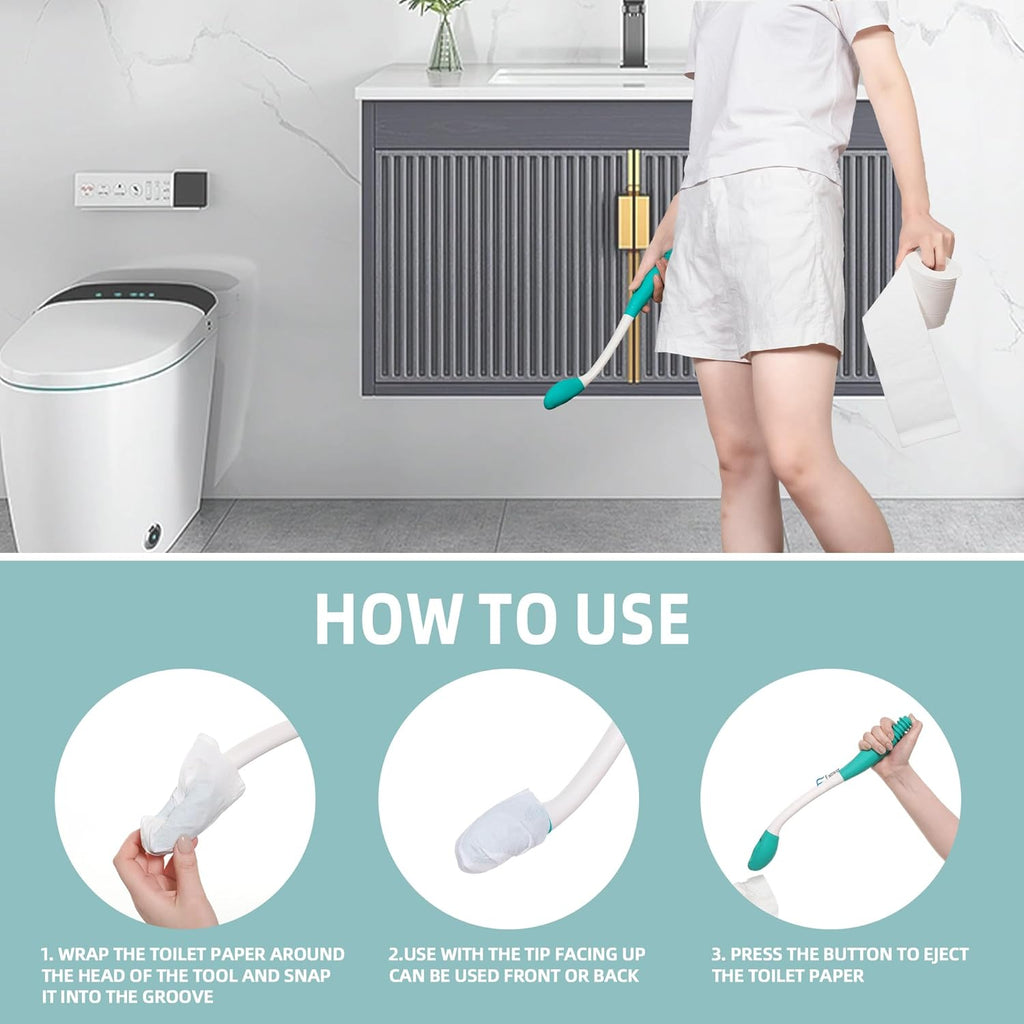 Set di 2 Wiper per Bagno con Manico Lungo per Pulizia Comfort - Utensile per Igiene Personale-VISOTKI