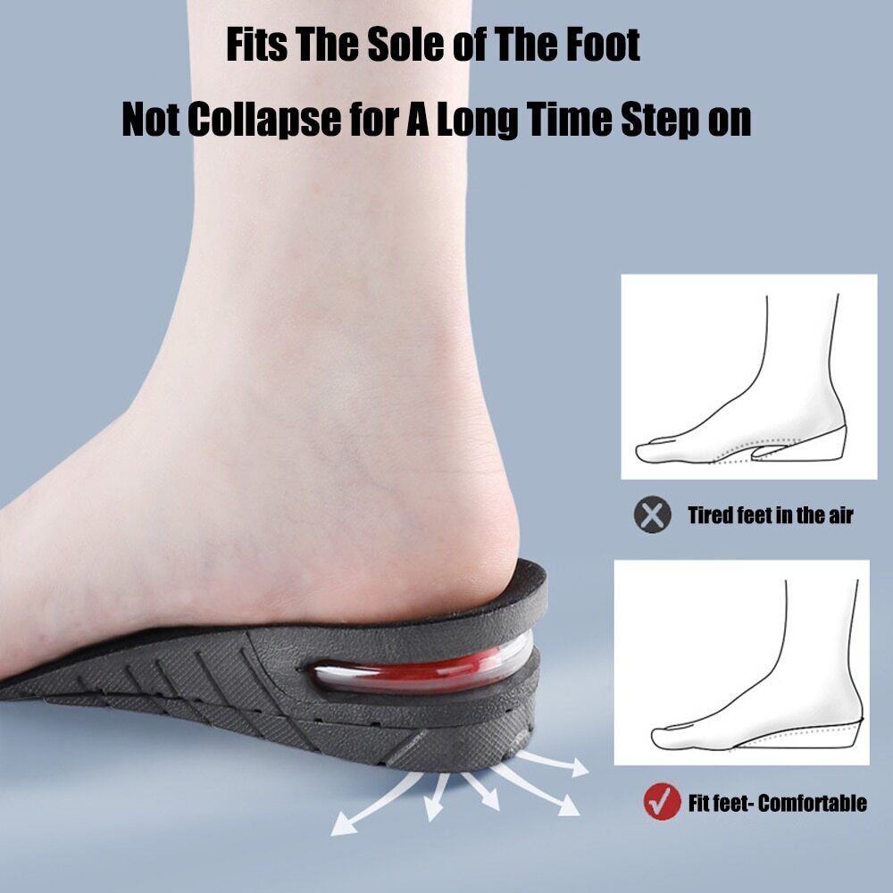 Soletta Sollevatori in Gel - Plantari per Aumento Altezza - Comfort e Supporto per Scarpe - Unisex, Taglia Unica-VISOTKI