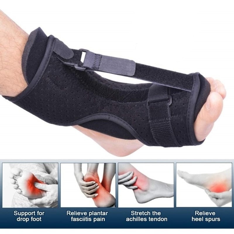 Splint Notturno per Fascite Plantare in Materiale Traspirante - Supporto per Piedi - Regolabile e Confortevole-VISOTKI