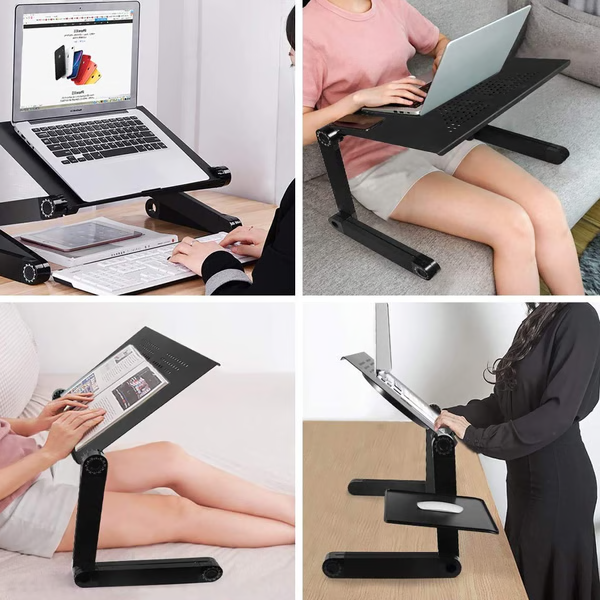 Supporto Laptop da Scrivania Regolabile in Legno Moderno per Ufficio e Casa-VISOTKI