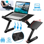Supporto per Laptop da Scrivania in Legno Regolabile con Design Moderno per Ufficio e Casa-VISOTKI