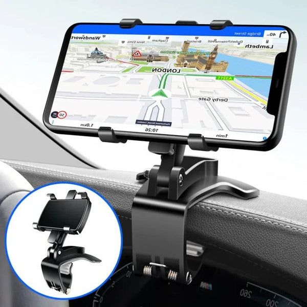 Supporto per telefono auto regolabile in silicone, design compatto per auto, compatibile con smartphone-VISOTKI