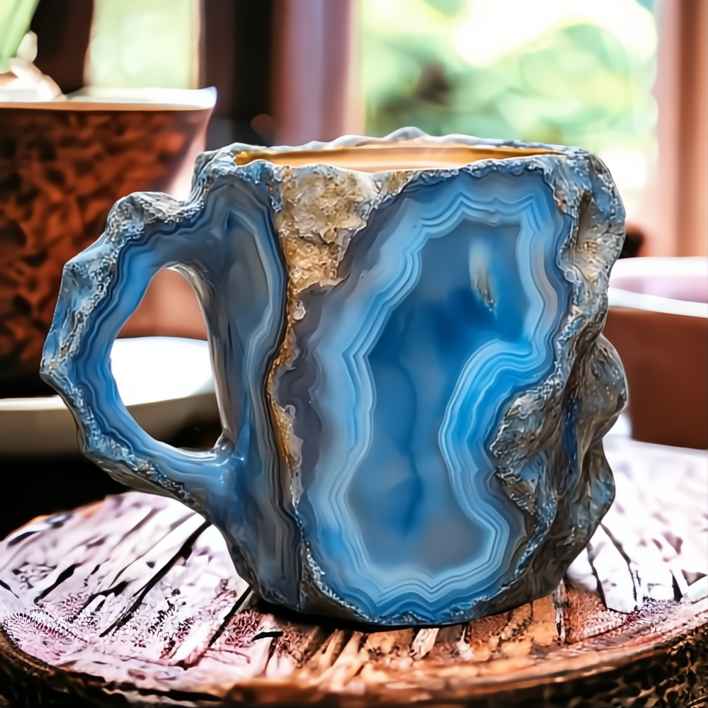 Tazze da Caffè in Cristallo Minerale Trasparente per Uso Quotidiano, Design Elegante e Moderno, Set da 2 Pezzi-VISOTKI