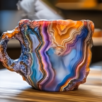 Tazze da Caffè in Cristallo Minerale Trasparente per Uso Quotidiano, Design Elegante e Moderno, Set da 2 Pezzi-VISOTKI