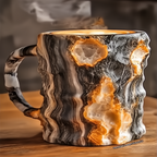 Tazze da Caffè in Cristallo Minerale Trasparente per Uso Quotidiano, Design Elegante e Moderno, Set da 2 Pezzi-VISOTKI