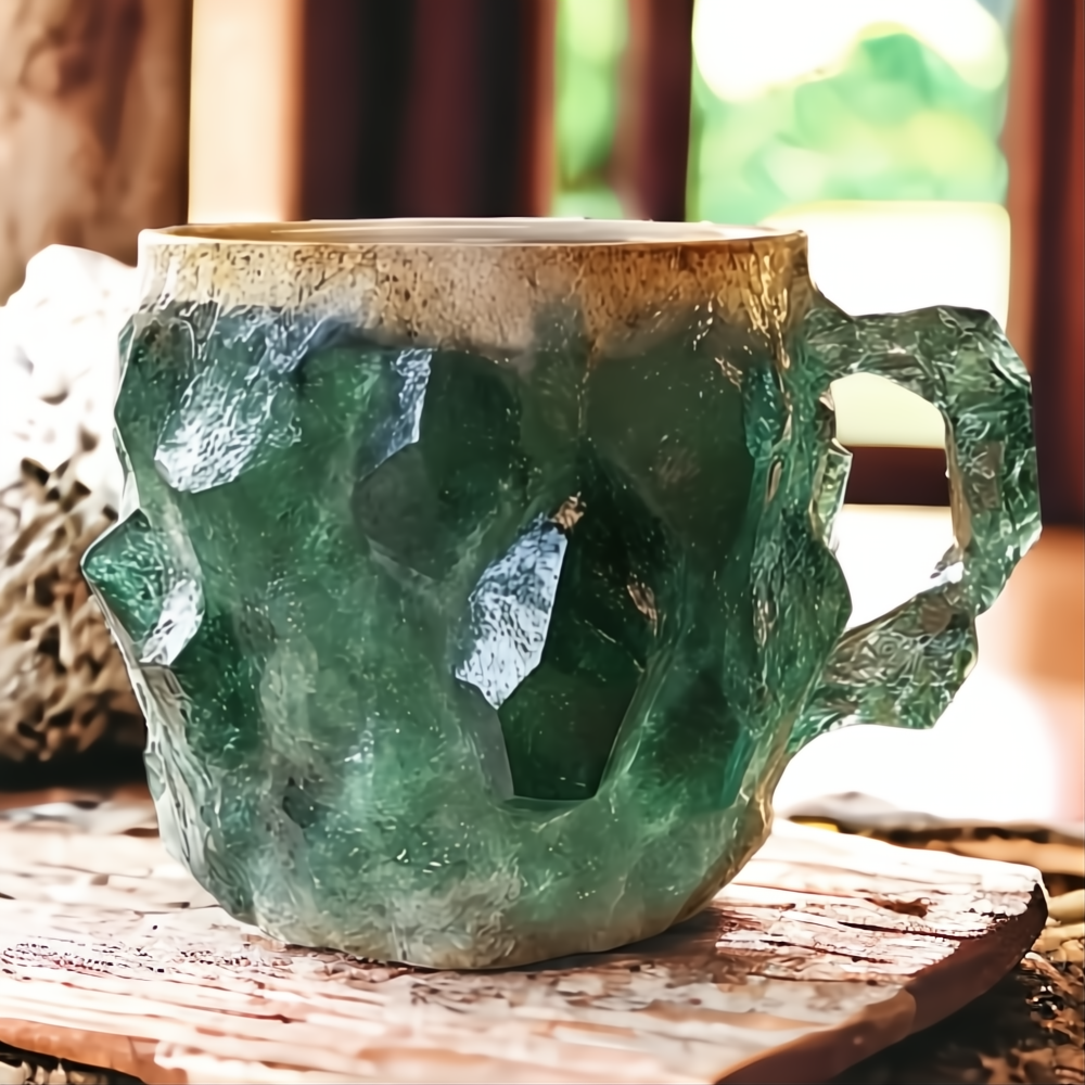 Tazze da Caffè in Cristallo Minerale Trasparente per Uso Quotidiano, Design Elegante e Moderno, Set da 2 Pezzi-VISOTKI