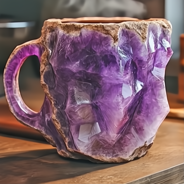 Tazze da Caffè in Cristallo Minerale Trasparente per Uso Quotidiano, Design Elegante e Moderno, Set da 2 Pezzi-VISOTKI