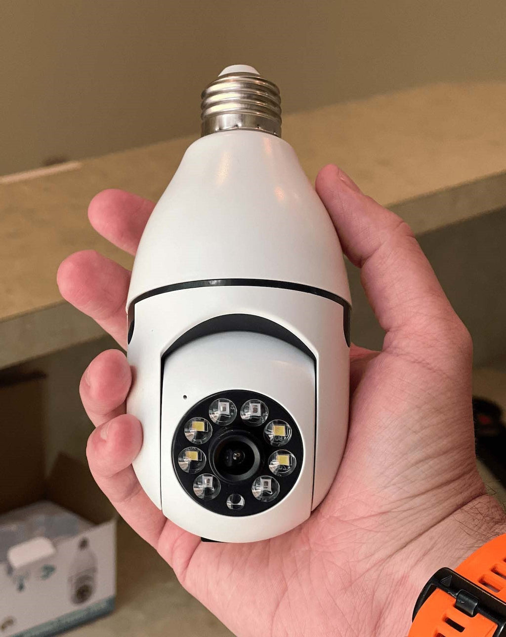 Telecamera di Sicurezza a Lampadina - Telecamera per Lampadine con Visione Notturna e Audio Bidirezionale-VISOTKI