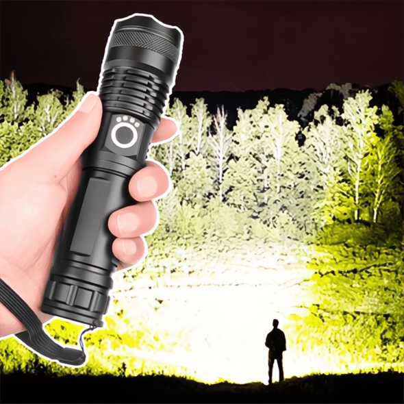 Torcia Elettrica 90000 Lumen Xhp50.2 Alta Potenza per Escursionismo e Attività Outdoor-VISOTKI