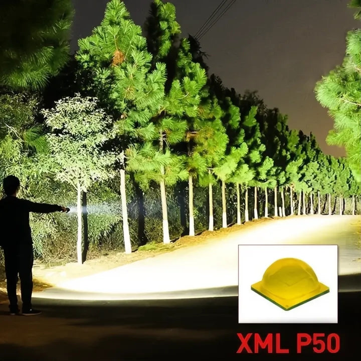 Torcia Elettrica 90000 Lumen Xhp50.2 Alta Potenza per Escursionismo e Attività Outdoor-VISOTKI