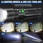 Torcia LED Alta Luminosità in Alluminio Leggero per Escursionismo e Attività Outdoor, Impermeabile e Compatta-VISOTKI