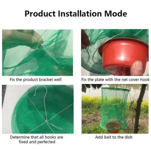 Trappola per Mosche Riutilizzabile in Plastica per Esterni - Design Pratico per Giardini e Fattorie-VISOTKI