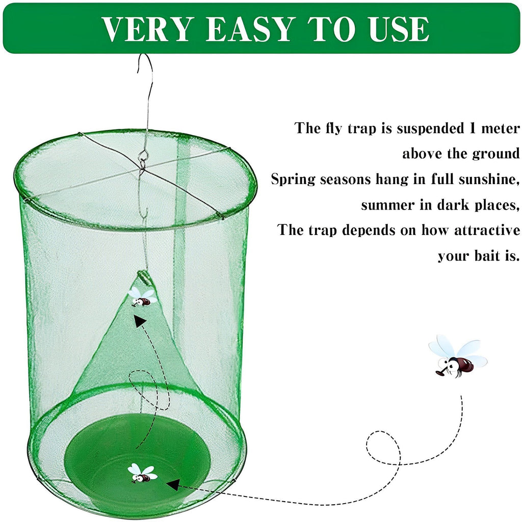 Trappola per Mosche Stabili in Plastica Resistente - Design Efficace per Ambienti Interni ed Esterni-VISOTKI