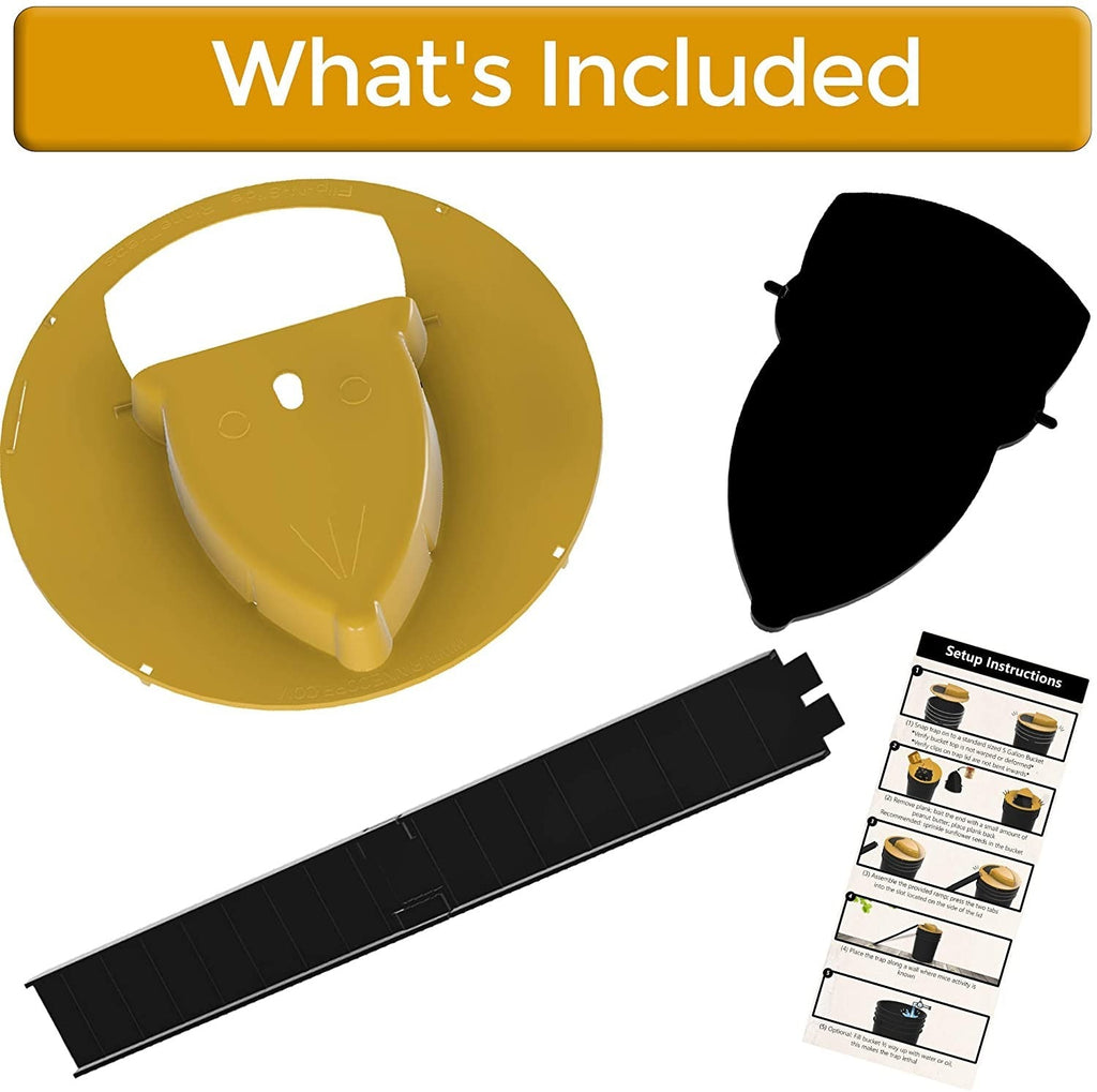 Trappola per Topi in Plastica con Coperchio, Design Efficace per Uso Domestico, Facile da Pulire e Riutilizzabile-VISOTKI