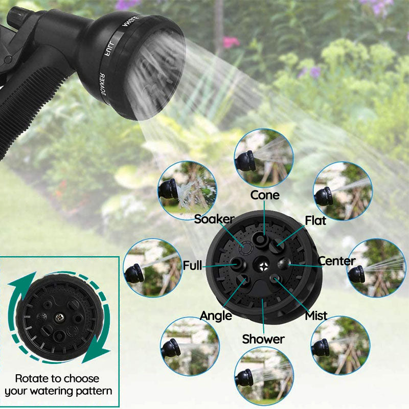 Tubo da Giardino Espandibile 100FT in PVC Resistente per Irrigazione e Pulizia Esterni, Facile da Riporre e Trasportare-VISOTKI