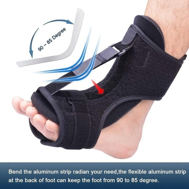 Tutore Notturno per Fascite Plantare in Neoprene - Supporto Morbido e Regolabile per Comfort Notturno-VISOTKI