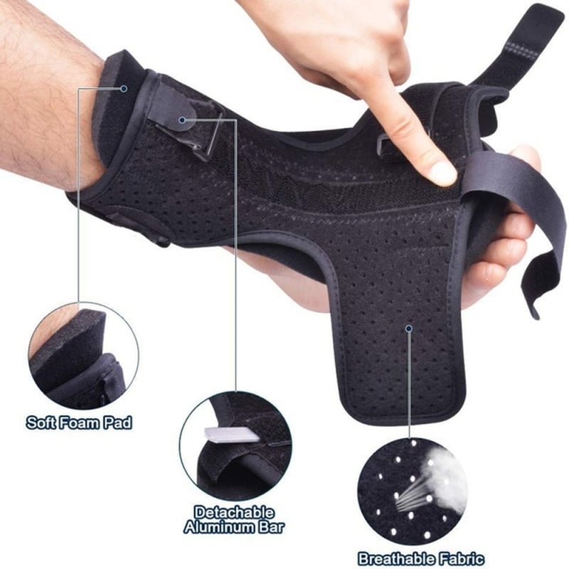 Tutore Notturno per Fascite Plantare in Neoprene - Supporto Morbido e Regolabile per Comfort Notturno-VISOTKI