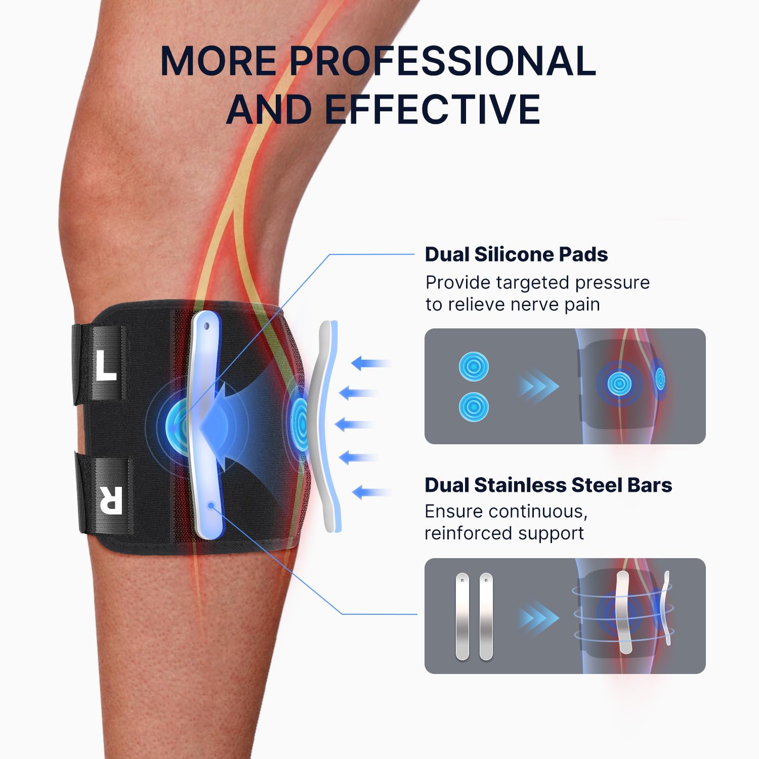 Tutore per Ginocchio in Neoprene per Supporto Sciatica - Regolabile, Comfortevole, per Attività Quotidiane e Sportive-VISOTKI