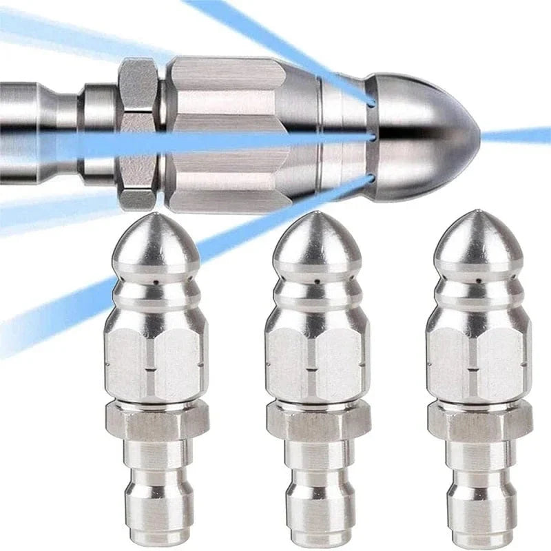 Ugello per Idropulitrice con Connettore Veloce da 1/4'' e Funzione Sbloccaggio Fognature-VISOTKI