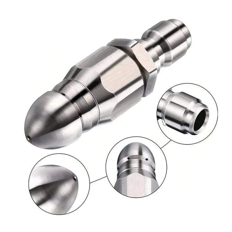 Ugello per Idropulitrice con Connettore Veloce da 1/4'' e Funzione Sbloccaggio Fognature-VISOTKI