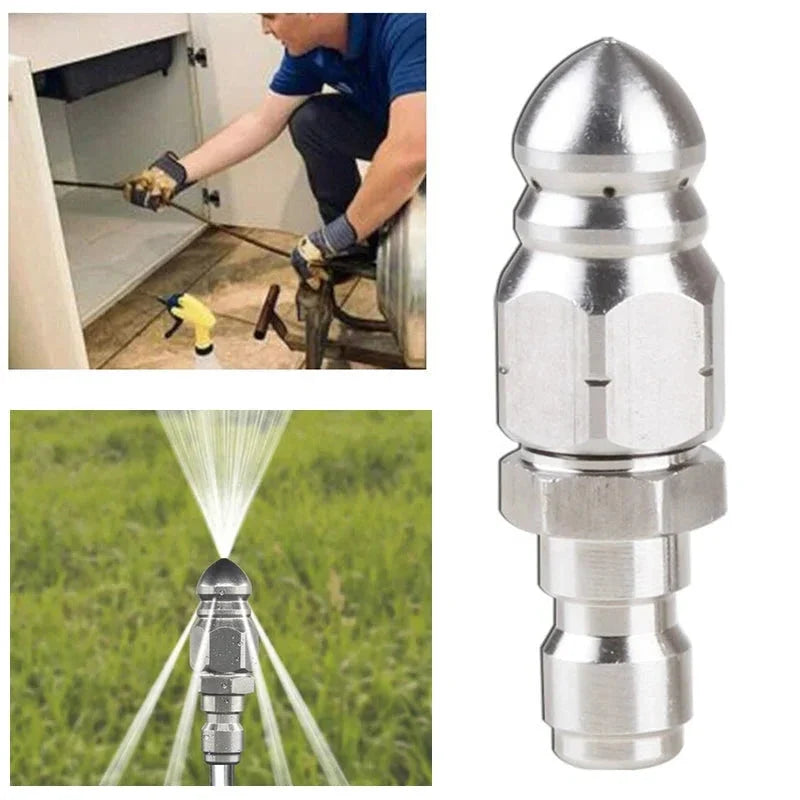 Ugello per Idropulitrice con Connettore Veloce da 1/4'' e Funzione Sbloccaggio Fognature-VISOTKI