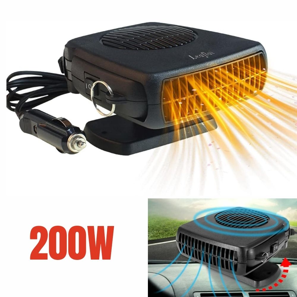 Ventola Riscaldante Auto 12V - Riscaldatore Ceramico Portatile 150W/300W per Sbrinamento e Riscaldamento Veloce-VISOTKI